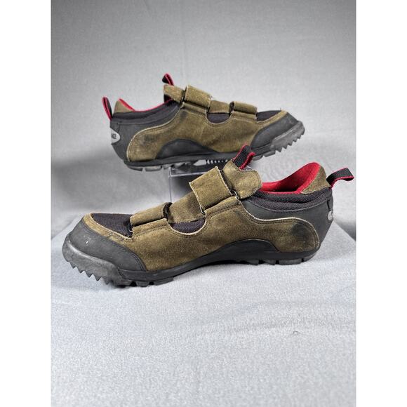 Vintage Performance Mountain Bike Shoes Mens‎ 10 Suede SPD Clipless 90s Retro main image 4